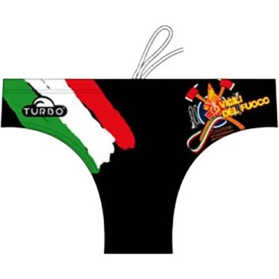 Turbo Bañador Slip Vigili Fuoco Black 5XL Turbo Bañador Slip Vigili Fuoco Black 5XL