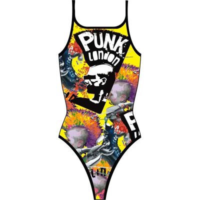 Traje de baño femenino multicolor Turbo Punk Londres Traje de baño femenino multicolor Turbo Punk Londres