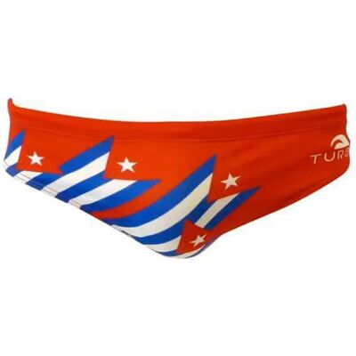 Turbo Bañador Slip Cuba Estrellas Red / White 7-8 Años Turbo Bañador Slip Cuba Estrellas Red / White 7-8 Años