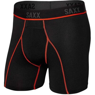 Saxx Underwear Boxers Kinetic Hd Black / Vermillion S Saxx Underwear Boxers Kinetic Hd Black / Vermillion S