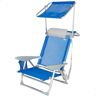 Aktive Umbrella+pocket+handle Fixed Folding Chair Aluminium 83x60x20/71 Cm Azul 83 x 60 x 20/71 cm