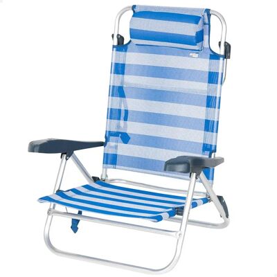 Aktive Sillón Plegable Multiposición 62666 Blue / White One Size Aktive Sillón Plegable Multiposición 62666 Blue / White One Size