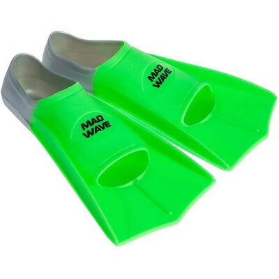 Mad Wave Tri Verde Unisex Adulto Aletas de hoja corta para entrenamiento de natación Mad Wave Tri Verde Unisex Adulto Aletas de hoja corta para entrenamiento de natación