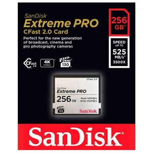 SanDisk Extreme Pro 256gb Memory Card Blanco