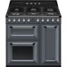 SMEG Victoria Tr93gr 90cm Natural Gas Kitchen With 3 Ovens 6 Burners Plateado