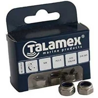 Talamex Tuerca Hexagonal Con Bloqueo 6 Unidades Grey 6 mm Talamex Tuerca Hexagonal Con Bloqueo 6 Unidades Grey 6 mm