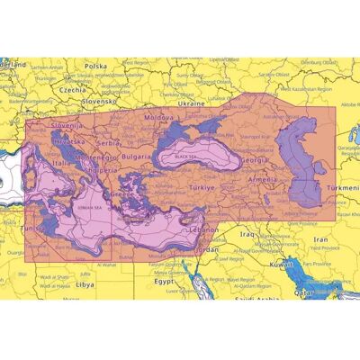 C-map Mapa Del Mediterráneo Oriental Y El Mar Caspio Multicolour One Size C-map Mapa Del Mediterráneo Oriental Y El Mar Caspio Multicolour One Size