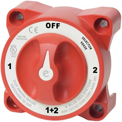 Blue Sea Systems Interruptor De Batería Selector Serie E Con Afd Red 4 Modo Blue Sea Systems Interruptor De Batería Selector Serie E Con Afd Red 4 Modo