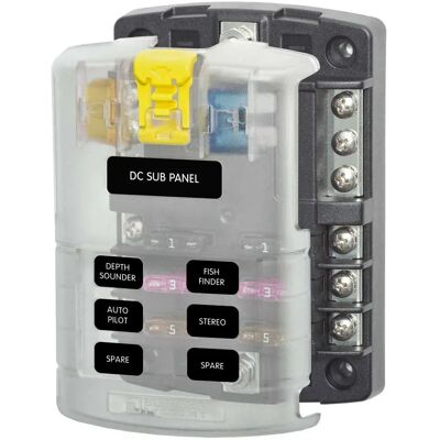 Blue Sea Systems Adaptador De Bloque De Fusibles Ato De 6 Posiciones Black One Size Blue Sea Systems Adaptador De Bloque De Fusibles Ato De 6 Posiciones Black One Size