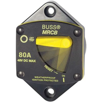 Blue Sea Systems Interruptor Automático Térmico Serie 187 80a Black / Yellow One Size Blue Sea Systems Interruptor Automático Térmico Serie 187 80a Black / Yellow One Size