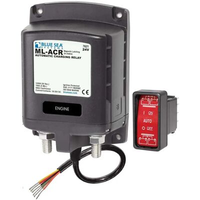 Blue Sea Systems Relé Aislador De Carga Automática 24v Black One Size Blue Sea Systems Relé Aislador De Carga Automática 24v Black One Size