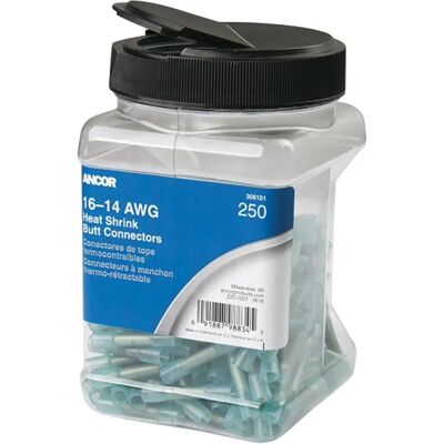 Ancor Conector De Empalme Termorretráctil Con Revestimiento Adhesivo 16-14 250 Unidades Blue One Size Ancor Conector De Empalme Termorretráctil Con Revestimiento Adhesivo 16-14 250 Unidades Blue One Size