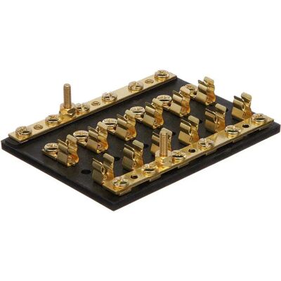 Seachoice Bloque De Terminales Y Fusibles De 6 Vías Black / Bronze 4 1/2 x 3 1/4 x 7/8´´ Seachoice Bloque De Terminales Y Fusibles De 6 Vías Black / Bronze 4 1/2 x 3 1/4 x 7/8´´