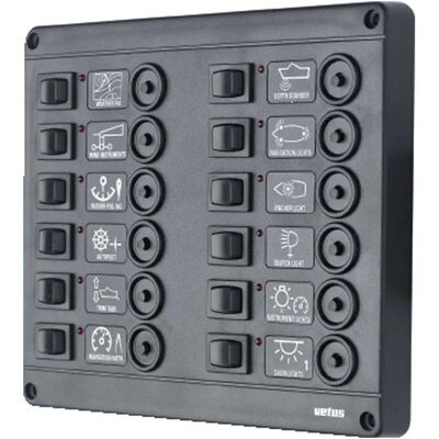 Vetus Panel De Fusibles E Interruptores P12 Con Disyuntor Grey 12V Vetus Panel De Fusibles E Interruptores P12 Con Disyuntor Grey 12V