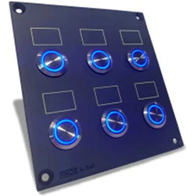 Pros Placa De Montaje Con 1 Interruptor + 5 Botones Pulsadores Black One Size Pros Placa De Montaje Con 1 Interruptor + 5 Botones Pulsadores Black One Size