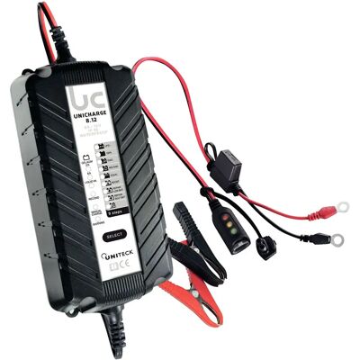 Uniteck Cargador De Batería Unicharge 8a 12v Black One Size Uniteck Cargador De Batería Unicharge 8a 12v Black One Size