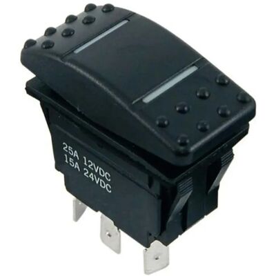 Euromarine Interruptor Basculante Iluminado On-off-on Resistente Al Agua Black One Size Euromarine Interruptor Basculante Iluminado On-off-on Resistente Al Agua Black One Size