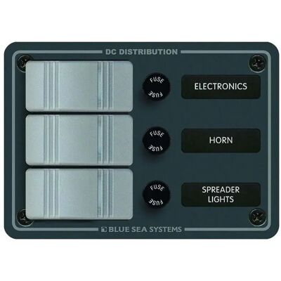 Blue Sea Systems Panel De 3 Interruptores Contura 45a Grey 133.3 x 95 mm Blue Sea Systems Panel De 3 Interruptores Contura 45a Grey 133.3 x 95 mm