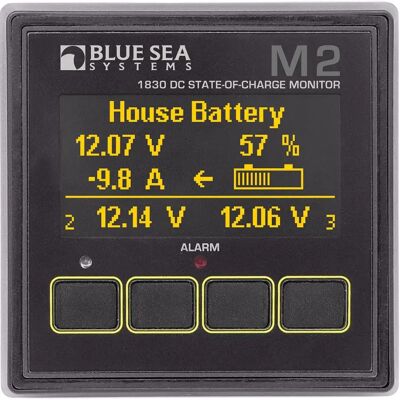Blue Sea Systems Monitor De Cc De Batería De Estado De Carga Oled M2 Black 82.40 mm Blue Sea Systems Monitor De Cc De Batería De Estado De Carga Oled M2 Black 82.40 mm