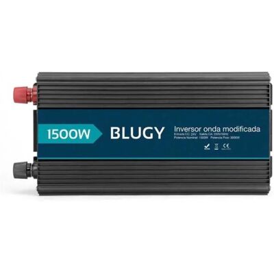 Blugy Inversor De Onda Modificada 24v 1500w Black / Blue 316 x 150 x 55 mm Blugy Inversor De Onda Modificada 24v 1500w Black / Blue 316 x 150 x 55 mm