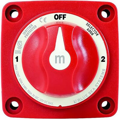 Blue Sea Systems Interruptor De Batería De 3 Posiciones Serie M Red One Size Blue Sea Systems Interruptor De Batería De 3 Posiciones Serie M Red One Size
