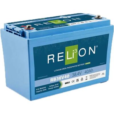Relion Batería De Litio 38.4v 1536wh 40ah Lifepo4 Blue One Size Relion Batería De Litio 38.4v 1536wh 40ah Lifepo4 Blue One Size