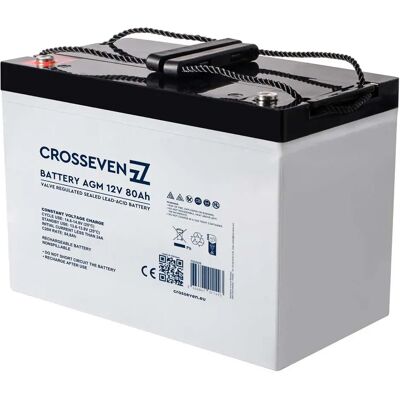 Crosseven Batería De Gel/agm 80ah 12v White / Black 260 x 169 x 216 mm Crosseven Batería De Gel/agm 80ah 12v White / Black 260 x 169 x 216 mm