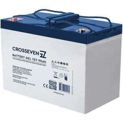 Crosseven Batería De Gel/agm 90ah 12v White / Blue 260 x 169 x 211 mm Crosseven Batería De Gel/agm 90ah 12v White / Blue 260 x 169 x 211 mm