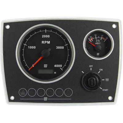 Vetus Panel De Motor Mpa22 0-4000rpm Aluminio 12v Black 218 x 157 mm Vetus Panel De Motor Mpa22 0-4000rpm Aluminio 12v Black 218 x 157 mm