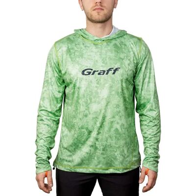 Graff Sudadera Capucha Con Protección Uv Upf 50 964-cl-7 Green XL Graff Sudadera Capucha Con Protección Uv Upf 50 964-cl-7 Green XL