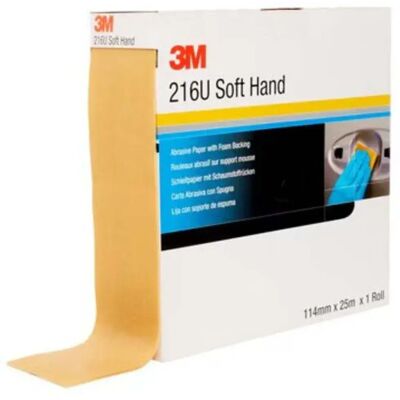 3M Rollo De Espuma Abrasiva 216u P180 25 M Yellow 115 mm 3M Rollo De Espuma Abrasiva 216u P180 25 M Yellow 115 mm