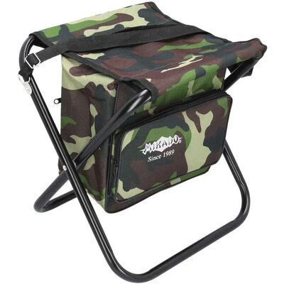 Silla Plegable Mikado Camuflaje con Bolsa - 100Kg Máx. Silla Plegable Mikado Camuflaje con Bolsa - 100Kg Máx.