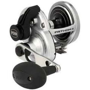Carrete de curricán Penn Fathom II Lever Drag - Plateado 40N Carrete de curricán Penn Fathom II Lever Drag - Plateado 40N