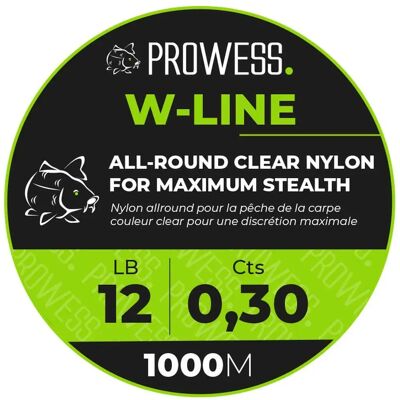 Prowess Línea De Carpfishing W-line 1000 M Transparent 0.400 mm Prowess Línea De Carpfishing W-line 1000 M Transparent 0.400 mm