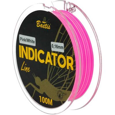 Baetis Línea De Pesca A Mosca Indicator 100 M White / Pink 0.180 mm Baetis Línea De Pesca A Mosca Indicator 100 M White / Pink 0.180 mm