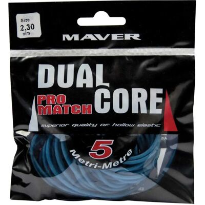 Maver Línea Elástica Dual Core Pro Match 5 M Medium Blue 1.50 mm Maver Línea Elástica Dual Core Pro Match 5 M Medium Blue 1.50 mm