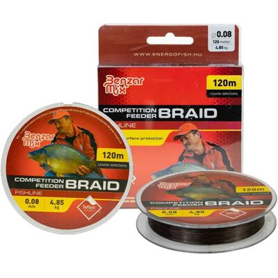 Benzar Mix Línea Trenzada Mix Competition Feeder Teflon 120 M Dark Brown 0.080 mm Benzar Mix Línea Trenzada Mix Competition Feeder Teflon 120 M Dark Brown 0.080 mm