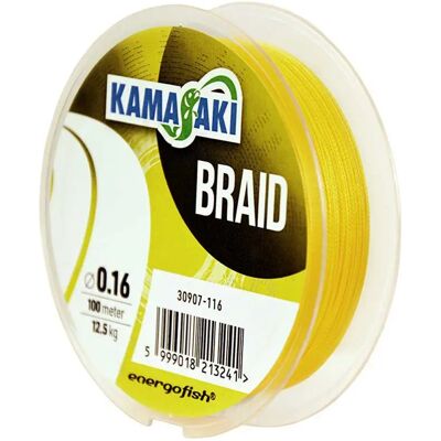 Kamasaki Línea Trenzada 100 M Yellow 0.180 mm Kamasaki Línea Trenzada 100 M Yellow 0.180 mm