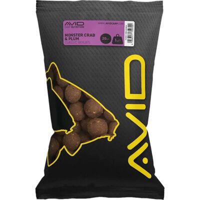 Avid Carp Boilie Monster Cangrejo Y Ciruela 1kg Red 20 mm Avid Carp Boilie Monster Cangrejo Y Ciruela 1kg Red 20 mm