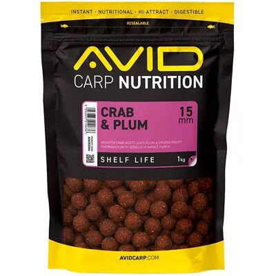 Avid Carp Boilie Cangrejo Ciruela 1kg 15 mm Avid Carp Boilie Cangrejo Ciruela 1kg 15 mm