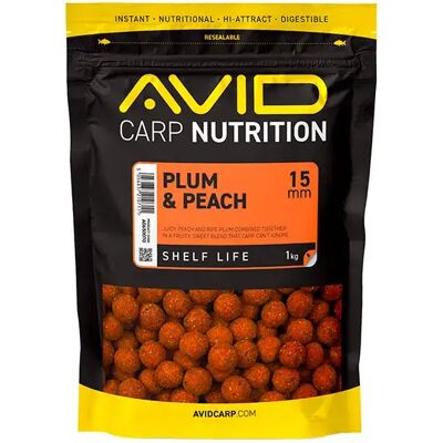Avid Carp Boilie Melocotón Ciruela 1kg 15 mm Avid Carp Boilie Melocotón Ciruela 1kg 15 mm