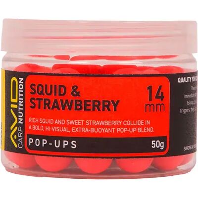 Avid Carp Pop-ups Para Pescar Fresa Calamar Red 14 mm Avid Carp Pop-ups Para Pescar Fresa Calamar Red 14 mm