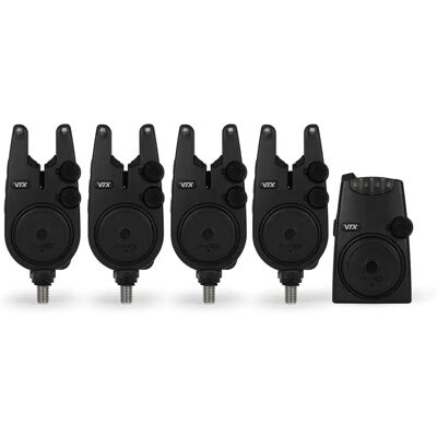 Avid Carp Alarma De Picada Vtx 4+1 Set Black One Size Avid Carp Alarma De Picada Vtx 4+1 Set Black One Size