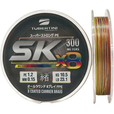 Tubertini Línea Trenzada Sk X8 300 M Multicolour 0.190 mm Tubertini Línea Trenzada Sk X8 300 M Multicolour 0.190 mm