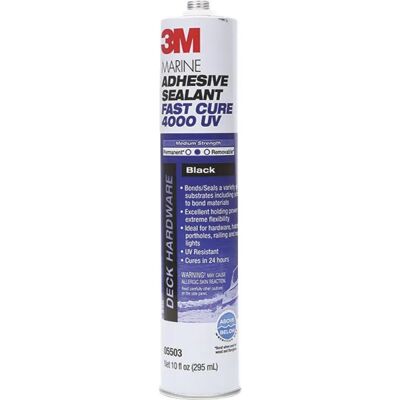 3M Adhesivo/sellador Marino Fast Cure 4000uv 295ml Black One Size 3M Adhesivo/sellador Marino Fast Cure 4000uv 295ml Black One Size