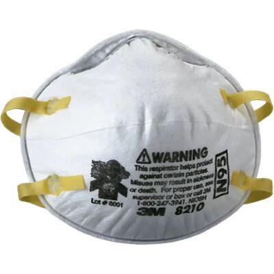 3M Respirador De Partículas 8210 N95 20 Unidades White One Size 3M Respirador De Partículas 8210 N95 20 Unidades White One Size