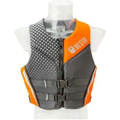 Talamex Chaleco Salvavidas Besto 50n Neoprene Black / Grey / Orange S Talamex Chaleco Salvavidas Besto 50n Neoprene Black / Grey / Orange S