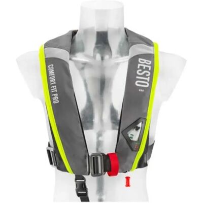 Talamex Chaleco Salvavidas Besto Comfortfit Pro 220n Anthracite / Yellow >40 kg Talamex Chaleco Salvavidas Besto Comfortfit Pro 220n Anthracite / Yellow >40 kg