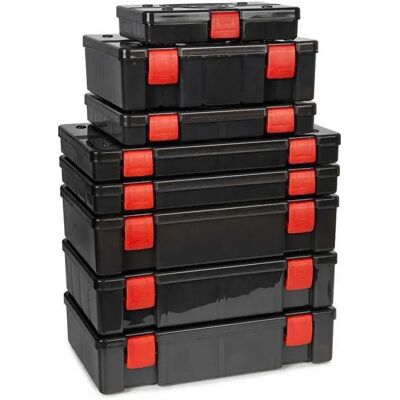 Fox Caja De Señuelos Stack N Store Shield 16 Compartments Medium Shallow Black / Red One Size Fox Caja De Señuelos Stack N Store Shield 16 Compartments Medium Shallow Black / Red One Size