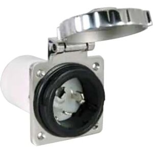 Marinco Tapa Ip56 3939628 Acero Inoxidable 125-250v Silver / White / Black 50A Marinco Tapa Ip56 3939628 Acero Inoxidable 125-250v Silver / White / Black 50A